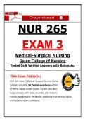 NUR 265 Exam 3 Medical-Surgical Nursing &lpar;Latest 2026&sol;2027 Update PDF&rpar; &vert; Galen College of Nursing