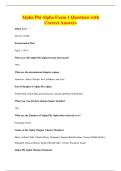 Alpha Phi Alpha Exam 1 Questions with&NewLine;Correct Answers
