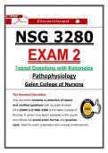 NSG 3280 Exam 2 Pathophysiology Tested Questions &lpar;Latest 2026&sol;2027 Update&rpar; PDF &vert; Nursing &vert; Galen College
