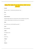 Alpha Phi Alpha Exam Questions with Correct&NewLine;Answers