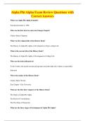 Alpha Phi Alpha Exam Review Questions with&NewLine;Correct Answers