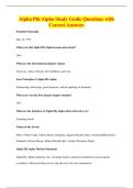 Alpha Phi Alpha Study Guide Questions with&NewLine;Correct Answers