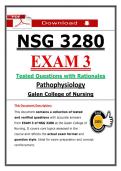 NSG 3280 Exam 3 PDF &lpar;2026&rpar; &vert; Pathophysiology Practice Questions & Rationales &vert; Galen College