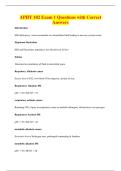 APHY 102 Exam 1 Questions with Correct&NewLine;Answers