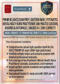 PMHNP-BC &lpar;ANCC&rpar; Exam Prep Question Bank&colon; 340&plus; Practice Questions&comma; Answers & Detailed Rationales &vert; Psychiatric-Mental Health Nurse Practitioner Certification &vert; 2025&sol;2026 Edition &vert; 100&percnt; Pass Guarantee&NewLine;