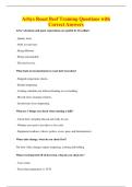Arbys Roast Beef Training Questions with&NewLine;Correct Answers
