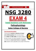 NSG 3280 Exam 4 Pathophysiology &lpar;Latest 2026&sol;2027 Update&rpar; PDF Actual Questions & Answers &vert; Galen College