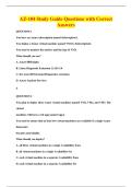 AZ-104 Study Guide Questions with Correct&NewLine;Answers
