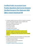 Certified Public Accountant Exam &NewLine;Practice Questions And Correct Answers &NewLine;&lpar;Verified Answers&rpar; Plus Rationale 2026 &NewLine;Q&A&vert; Instant Download Pdf