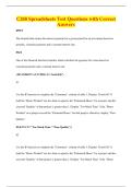 C268 Spreadsheets Test Questions with Correct&NewLine;Answers