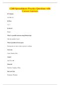 C268 Spreadsheets Practice Questions with&NewLine;Correct Answers
