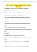 APPA CEFP Exam Questions with Correct&NewLine;Answers