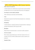 APPA CEFP Questions with Correct Answers