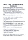 Ontario Private Investigator 2026&sol;2027&NewLine;Exam Review