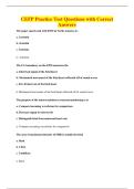 CEFP Practice Test Questions with Correct&NewLine;Answers