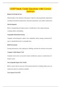 CEFP Study Guide Questions with Correct&NewLine;Answers