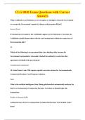 CLG 0010 Exam Questions with Correct&NewLine;Answers