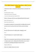 CLG 0010 Study Guide Questions with Correct&NewLine;Answers