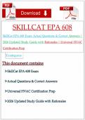 Package deal&excl;&excl;&excl;&colon; SkillCat EPA 608 Exams Prep 2026&sol;2027&colon; Actual Questions & Detailed Rationales for Universal Certification