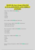 MGMT 501 Test 1 Exam UPDATED &NewLine;ACTUAL QUESTIONS AND CORRECT &NewLine;ANSWERS