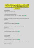MGMT 501 Chapter 11 Exam UPDATED &NewLine;ACTUAL QUESTIONS AND CORRECT &NewLine;ANSWERS