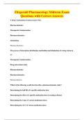 Fitzgerald Pharmacology Midterm Exam&NewLine;Questions with Correct Answers