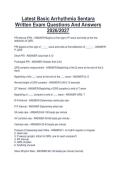 Latest Basic Arrhythmia Sentara&NewLine;Written Exam Questions And Answers&NewLine;2026&sol;2027