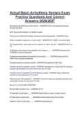 Package deal for Basic Arrhythmia Sentara  Basic Arrhythmias Sentara Comprehensive Exam Questions With Accurate Answers 2026&sol;2027