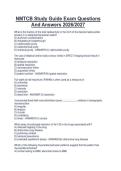 NMTCB Study Guide Exam Questions&NewLine;And Answers 2026&sol;2027