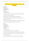 Med Surg NCLEX Questions with Correct&NewLine;Answers