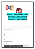 Series 66 Mastery Exam 2026 Study Guide &vert; 250&plus; Exam Questions & Verified Correct Answers &vert; Uniform Securities Act&comma; Investment Advisers&comma; FINRA&comma; NASAA&comma; Retirement Planning & Portfolio Management