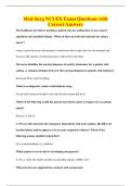 Med-Surg NCLEX Exam Questions with&NewLine;Correct Answers