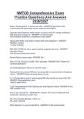 NMTCB Comprehensive Exam&NewLine;Practice Questions And Answers&NewLine;2026&sol;2027
