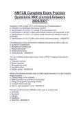 NMTCB Complete Exam Practice&NewLine;Questions With Correct Answers&NewLine;2026&sol;2027