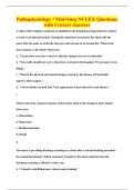 Pathophysiology &sol; Med-Surg NCLEX Questions&NewLine;with Correct Answers
