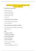 Med Surg NCLEX Exam Questions with&NewLine;Correct Answers