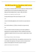 MS-900 Exam Review Questions with Correct&NewLine;Answers