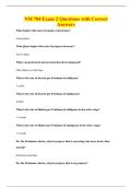 NM 704 Exam 2 Questions with Correct&NewLine;Answers