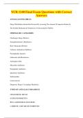 NUR 1140 Final Exam Questions with Correct&NewLine;Answers