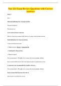 Nur 221 Exam Review Questions with Correct&NewLine;Answers