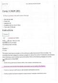 COMP 3 - PRACTICE QUESTIONS EXAM  WiTH &NewLine;CORRECT AND VERIFIED ANSWERS-RATIONALE