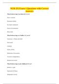 NUR 232 Exam 1 Questions with Correct&NewLine;Answers