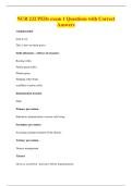 NUR 232 PEDs exam 1 Questions with Correct&NewLine;Answers
