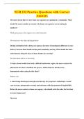 NUR 232 Practice Questions with Correct&NewLine;Answers