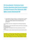 DC Groundwater Technician Exam &NewLine;Practice Questions And Correct Answers &NewLine;&lpar;Verified Answers&rpar; Plus Rationale 2026 &NewLine;Q&A&vert; Instant Download Pdf 