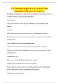 PA Pesticide Applicator Practice Exam&NewLine;Questions with Correct Answers