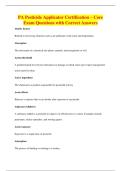 PA Pesticide Applicator Certification &ndash; Core&NewLine;Exam Questions with Correct Answers