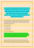 NR 601&sol;NR 601 MIDTERM EXAM PRIMARY CARE OF THE MATURING AND AGED FAMILY ACTUAL EXAM NEWEST EXAM QUESTIONS AND CORRECT DETAILED ANSWERS MOST RECENT EXAM VERSION A NEW UPDATED VERSION LATEST 2026-2027 &lpar;VERIFIED ANSWERS&rpar; FULLY REVISED EXAM ALREADY A&plus;