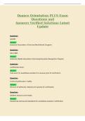 Daance EXAM Questions and Answers&NewLine;Verified Solutions Latest Update