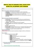 MENTAL HEALTH NURSING FINAL EXAM STUDY GUIDE FULL BLUEPRINT 2026 VERSION
